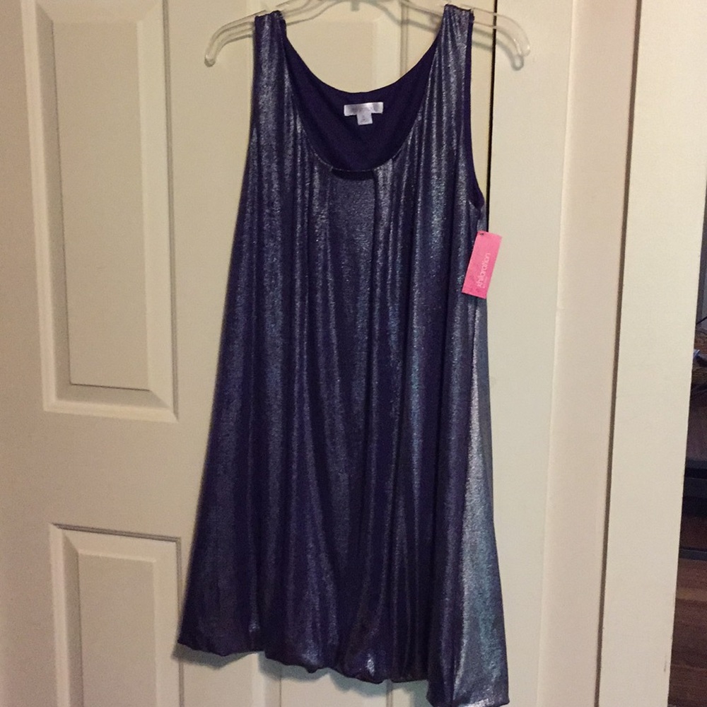 Xhilaration Purple Metallic Dress